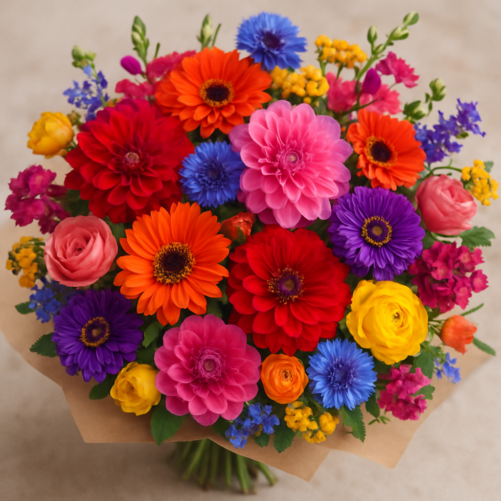 Fleurs colorées